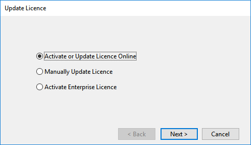 Update Licence